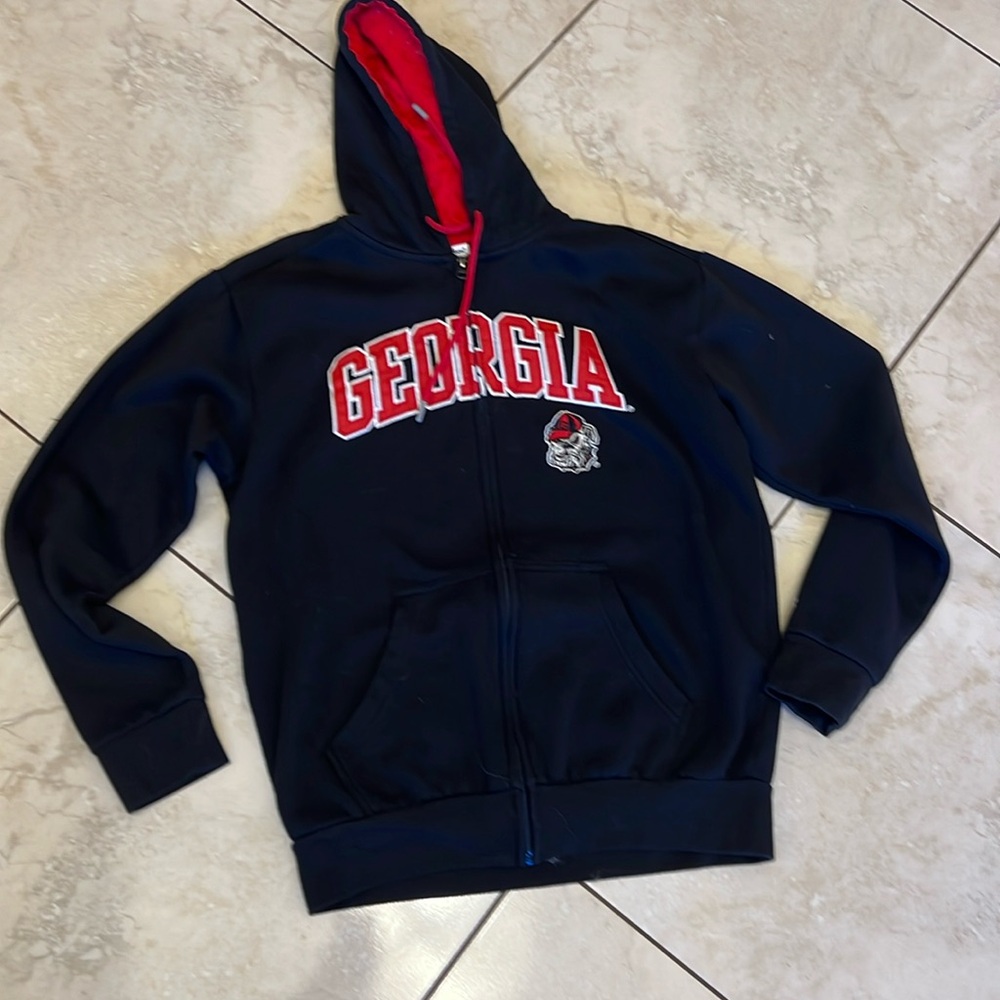 Georgia Bulldogs jacket.